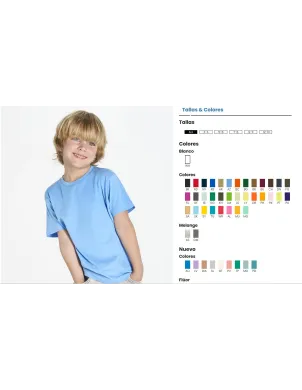 Camiseta Junior Manga Corta Algodon Jhk